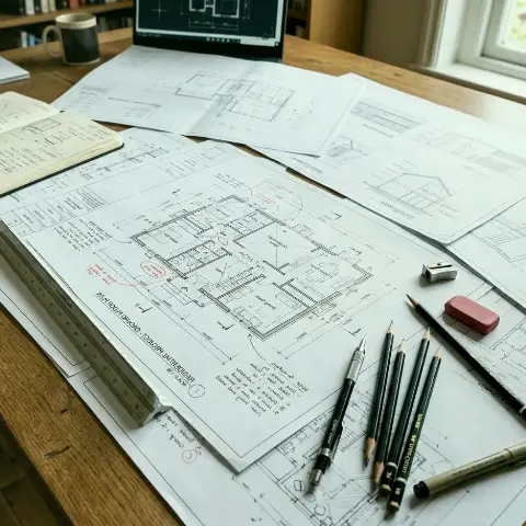Birke Glanz – Projektbesprechung vor dem Modell